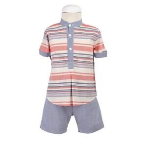 NEW BELAN.J boy's marina shorts set in multi